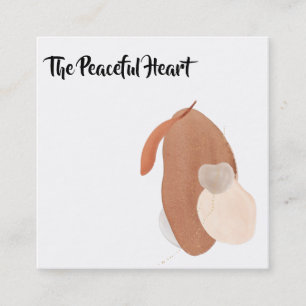 Carte De Visite Carré *~* Wabi Sabi Encre minimale Abstraite AR27 QR Sim