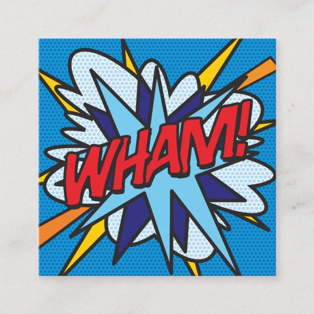 Carte De Visite Carré WHAM Fun Retro (Devant)