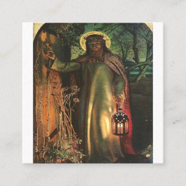 Carte De Visite Carré William Holman Hunt La Lumière Du Monde (Devant)