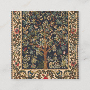 Carte De Visite Carré William Morris - Arbre De Vie Original
