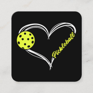 Carte De Visite Carré Womens Love Pickleball - mignon match de picklebal