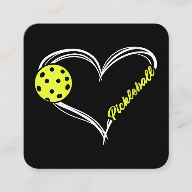 Carte De Visite Carré Womens Love Pickleball - mignon match de picklebal (Devant)