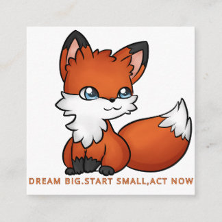 Carte De Visite Carré Wonderful fox