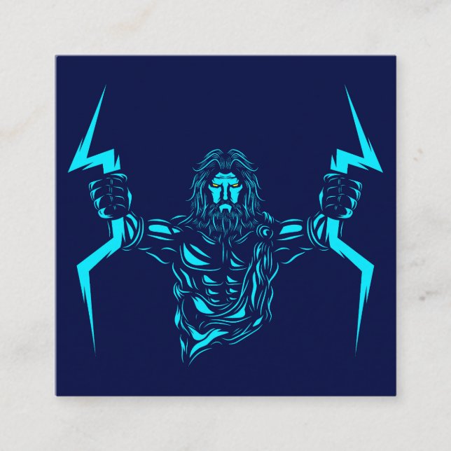 Carte De Visite Carré Zeus mythologie pop art (Devant)