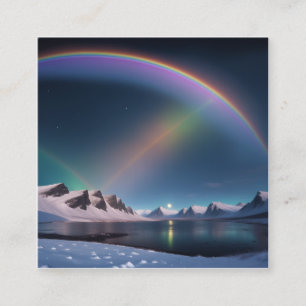 Carte De Visite Carré Zoom sur la lune et vous verrez un craggy, airle