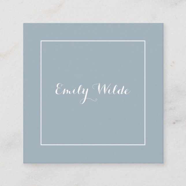 Carte de visite Carrée Blue White BusinessCard (Devant)