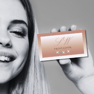 Carte De Visite Carrelage blanc ombre de corail de luxe Parkle Dia