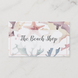 Carte De Visite "Carte de visite côtier du magasin de plage"