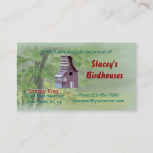 Carte De Visite Carte-personnaliser d'affaires du cèdre Birdhouse2