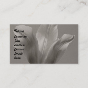 Carte De Visite Carte-Tulipe d'affaires noire et blanche