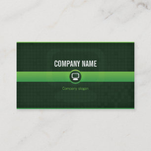 Carte De Visite Carte visite - Professionnel informatique verte v1