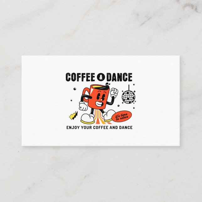 Carte De Visite Carton de café Rétro -1 (Devant)