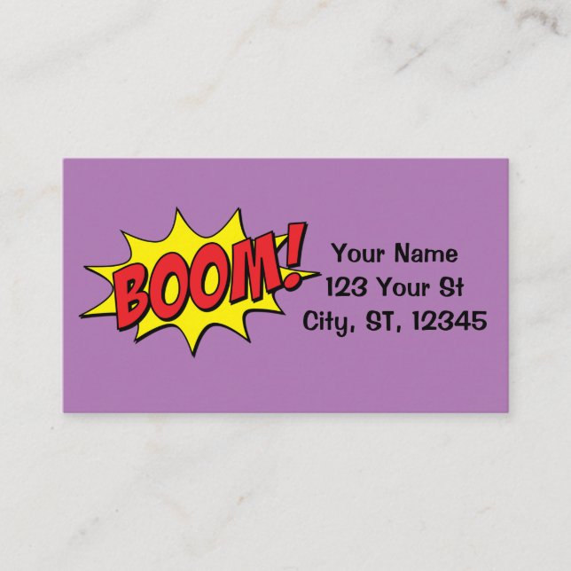 Carte De Visite Cartoon Boom Thunder_Cove (Devant)