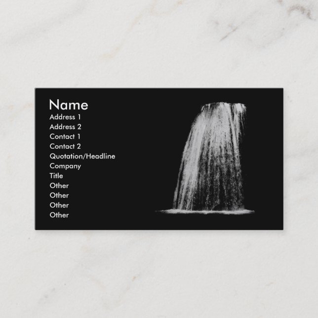 Carte De Visite Cascade | (Devant)