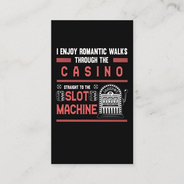 Carte De Visite Casino Lover Lucky Gambling Machine à fente (Devant)