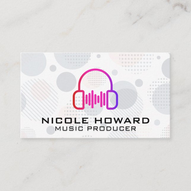Carte De Visite Casque et logo Soundwave (Devant)