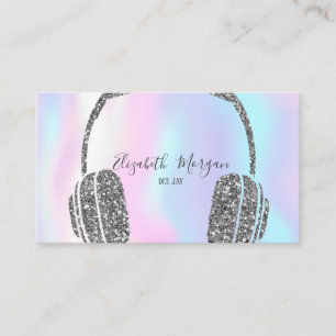 Carte De Visite Casque Holographique moderne Parties scintillant a