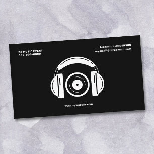Carte De Visite Casques & Vinyle - Musique DJ