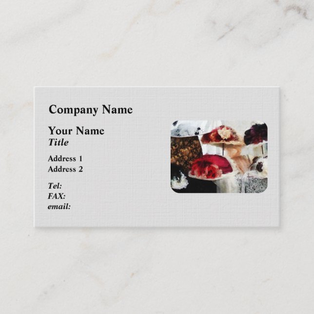 Carte De Visite Casquette chic (Devant)
