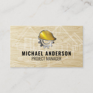 Carte De Visite Casquette dur de construction Plan directeur