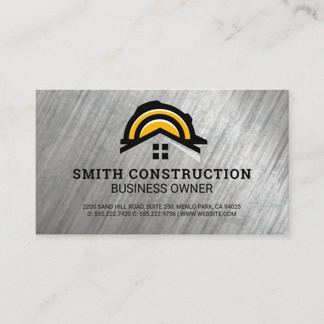Carte De Visite Casquette dur | Véhicule de construction | Constru (Devant)