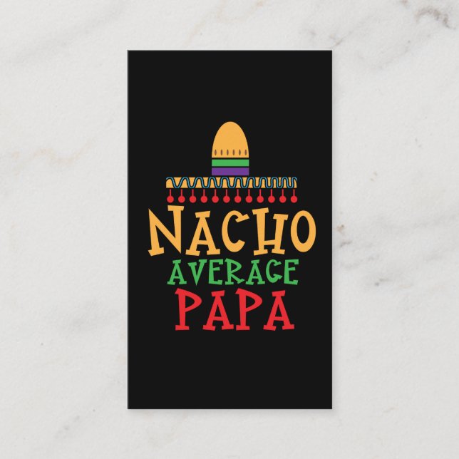 Carte De Visite Casquette mexicain de grand-papa moyen de papa de (Devant)
