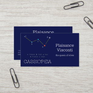 Carte De Visite Cassioipea de l'Hémisphère Nord