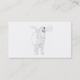 Carte De Visite cat yawn 名刺