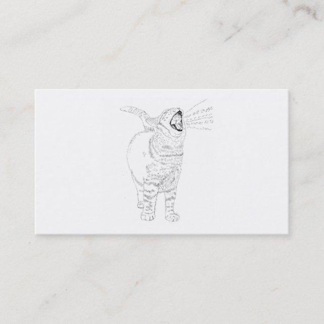 Carte De Visite cat yawn 名刺 (Devant)