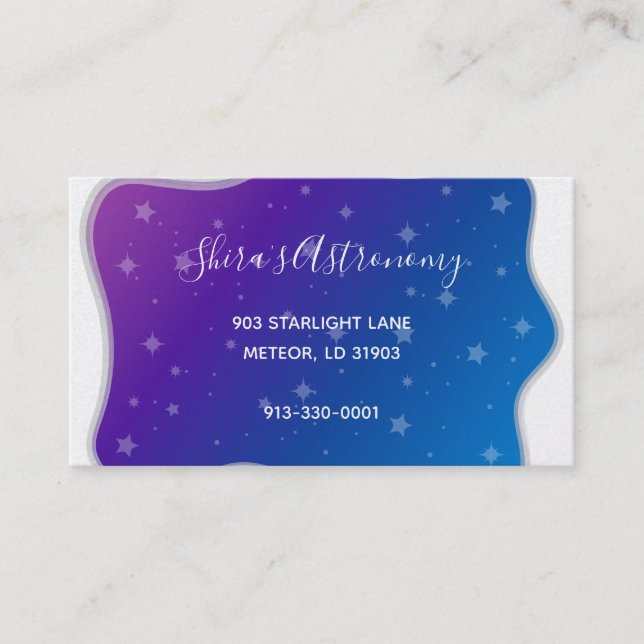 Carte De Visite Catch a Falling Star (Devant)