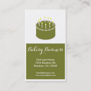 Carte De Visite Câteau vert de l'armée boulangerie sur mesure cart