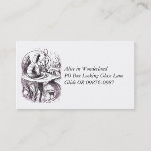 Carte De Visite Caterpillar Smoking Hookah et Alice