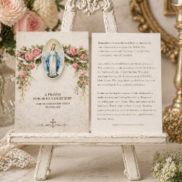 Carte De Visite Catholic Courtship Prayer Through Our Lady Vintage