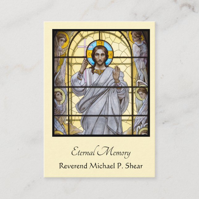 Carte De Visite Catholique Byzantine Jésus oriental Funérailles Ca (Devant)