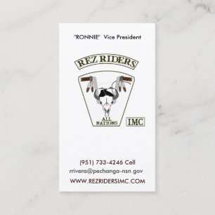 Carte De Visite Cavaliers de Rez IMC