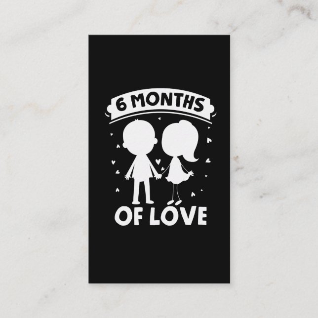 Carte De Visite Célébration de la relation amoureuse de couple 6 m (Devant)