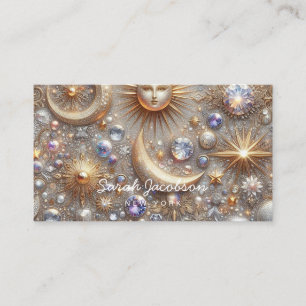 Carte de visite céleste boho – Ciel nocturne cosmi