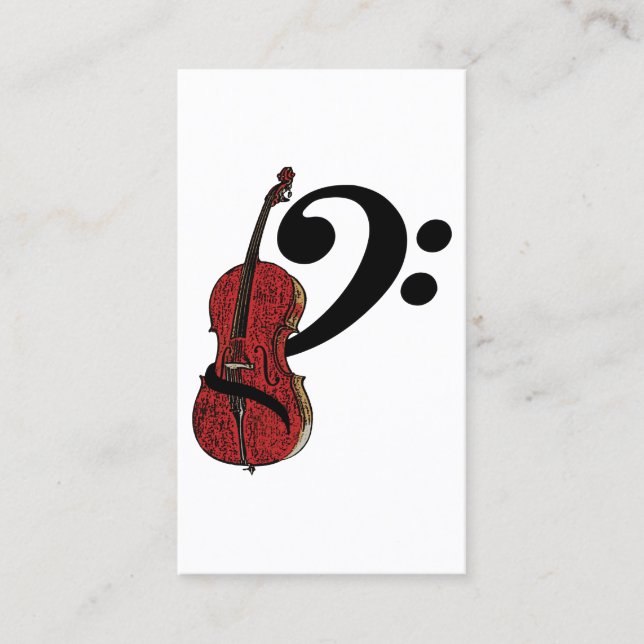 Carte De Visite Cello Clef (Devant)