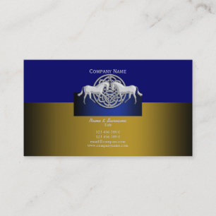Carte De Visite Celtic blanc bleu d'or de vente d'affaires de