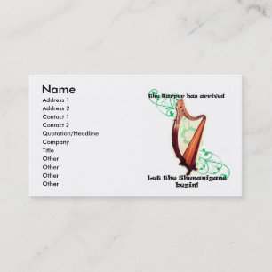 Carte de visite celtique d'harpe