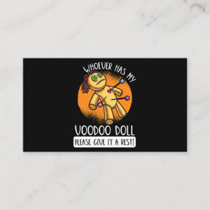 Carte De Visite Celui Qui A Ma Poupée Voodoo Donne Le Repos