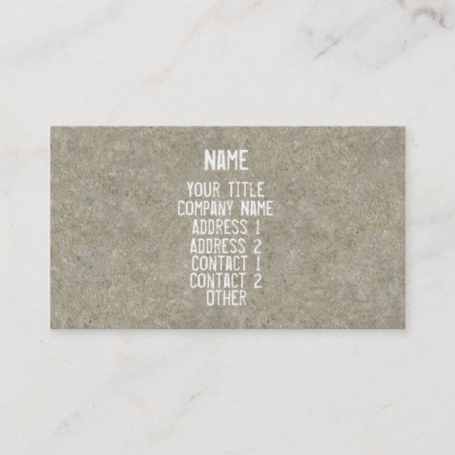 Carte De Visite Cement (Devant)