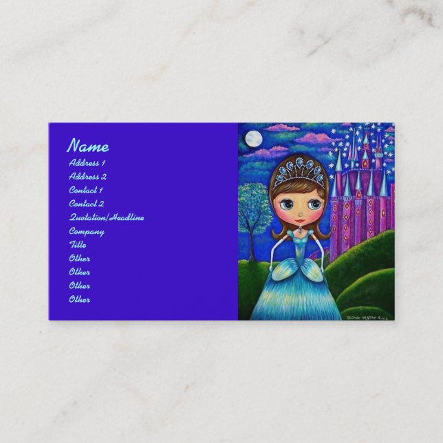 Carte De Visite Cendrillon au château (Devant)