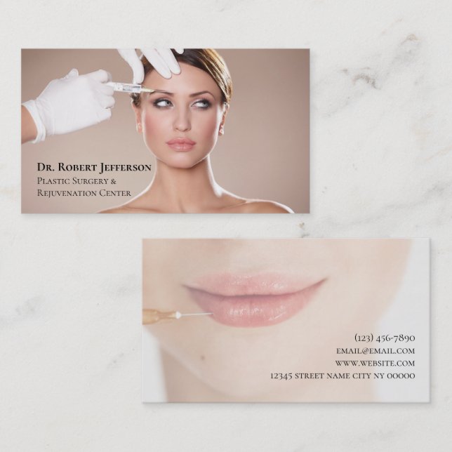 Carte De Visite Centre de chirurgie et de rajeunissement en plasti (Devant / Derrière)