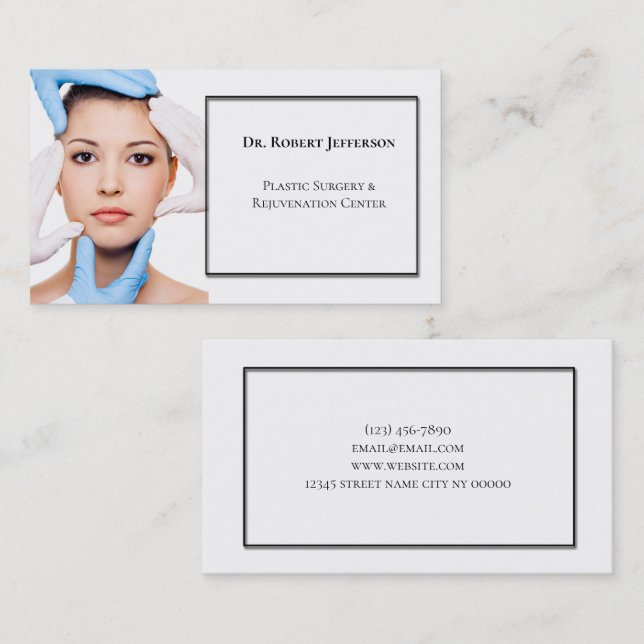 Carte De Visite Centre de chirurgie et de rajeunissement en plasti (Devant / Derrière)