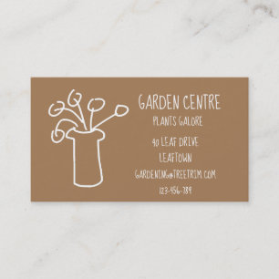 Carte De Visite Centre de jardin fleurs blanches modernes