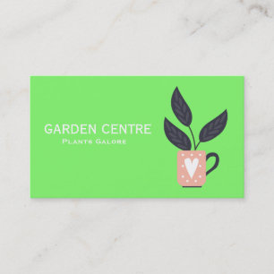 Carte De Visite Centre de jardin moderne pastel plante