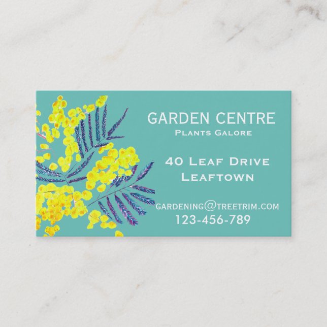 Carte De Visite Centre de jardin Vague australienne Plantes et arb (Devant)
