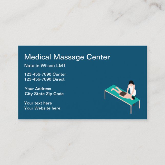 Carte De Visite Centre de massage Médicale (Devant)