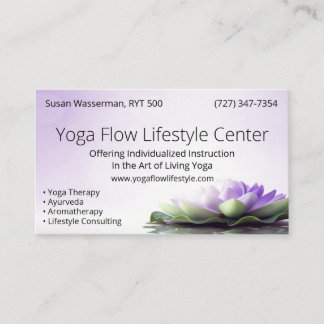 Carte De Visite Centre de mode de vie du flux de yoga